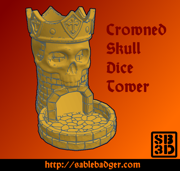 Crowned Skull Dice Tower