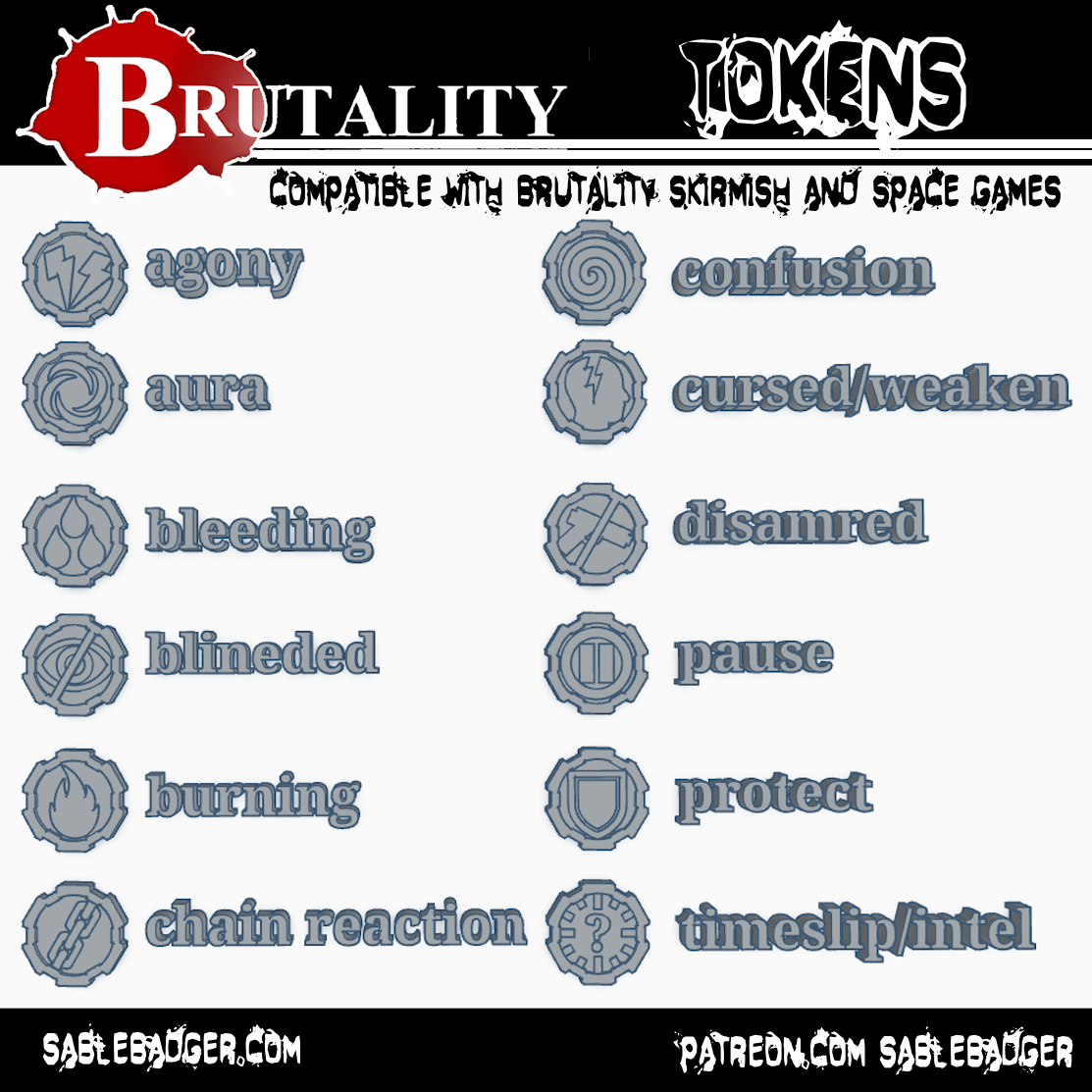 Tokens - Brutality Skirmish-Space