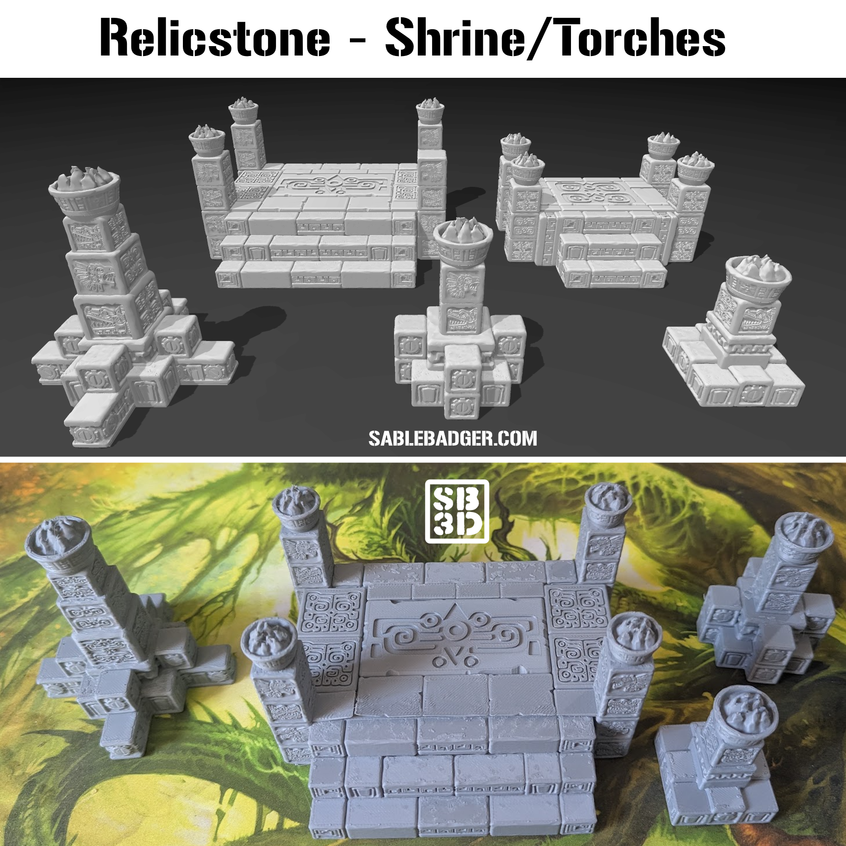 Relicstone - Shrine and Torches