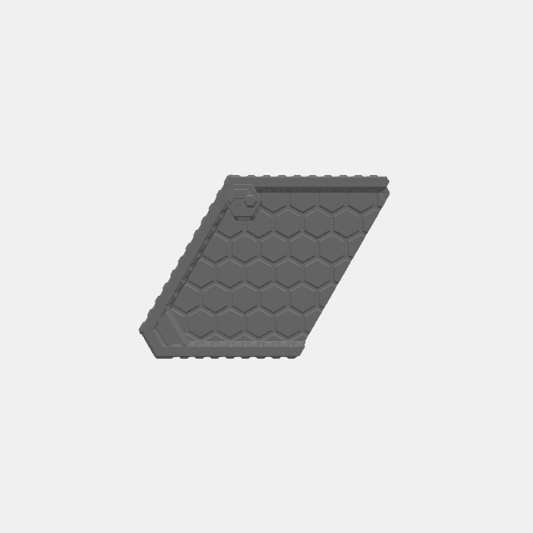 SB3D - Hex Sci Fi Stackable - Roof for Base with Side Building v1.0.stl