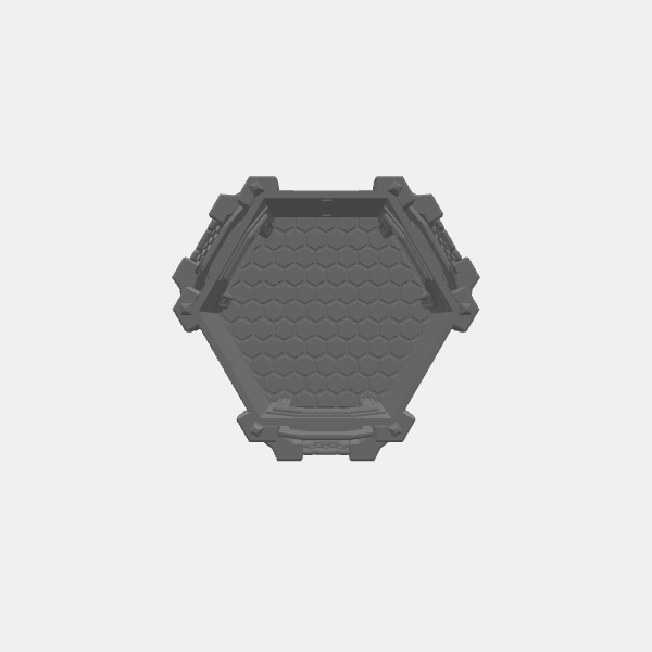 SB3D - Hex Sci Fi Stackable - Mid 4 with Triple Balcony v1.0.stl