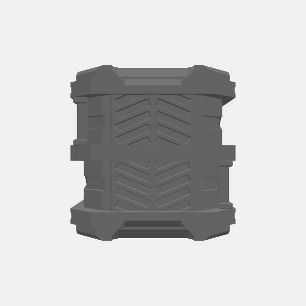 Sci Fi - Shipping Container - Style 8 - Striped - Short v1.0.stl
