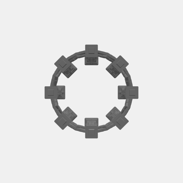 Understone - Arched Colum - Circle - 8 Col v1.0.stl