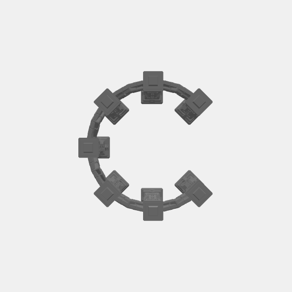 Understone - Arched Colum - Circle - 7 Col v1.0.stl