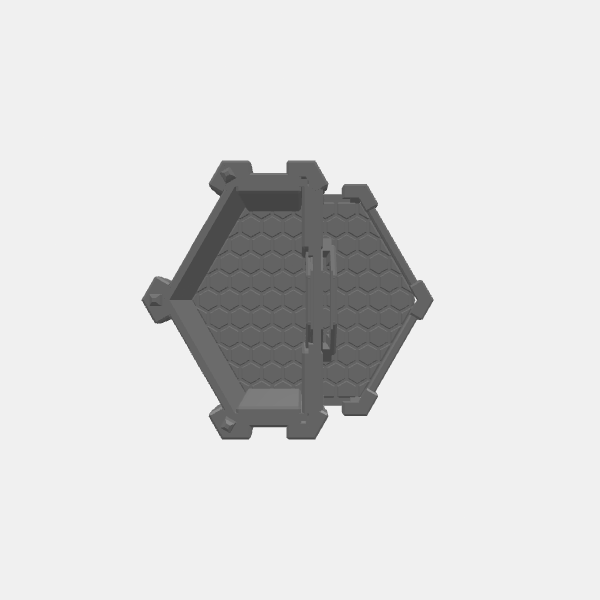 SB3D - Hex Sci Fi Stackable - Roof 1 with Half Building v1.0.stl
