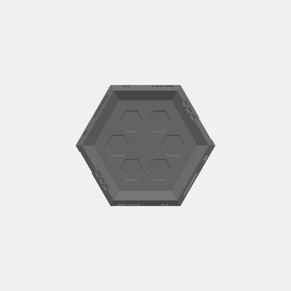 SB3D - Hex Sci Fi Stackable - Roof 3 open flat v1.0.stl