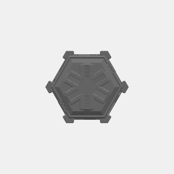 SB3D - Hex Sci Fi Stackable - Roof 2 v1.0.stl