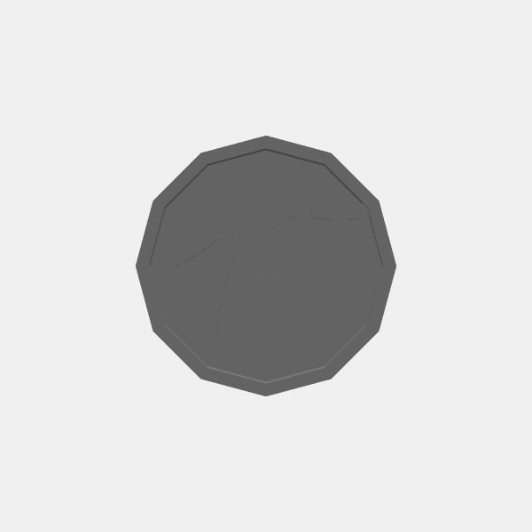 Floor is Lava game blocks -  First Player Token v1.0.stl