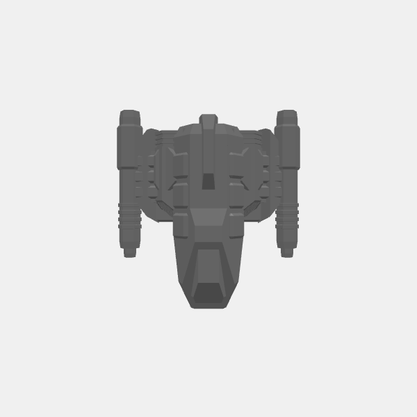 SB3D Warfleets - Human Defense Force - Gunship Ship - Single v1.0.stl