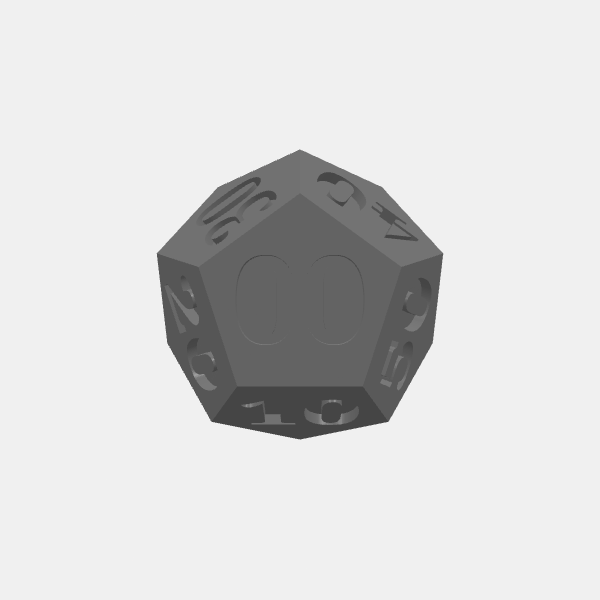 archive/SB3D - Dice - d66 - D12 10-60 v1.0.stl