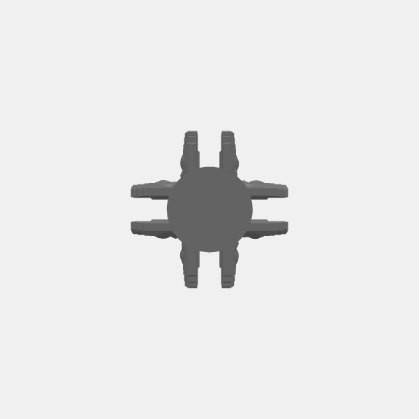 SB3D - Walls - Skulls - Junction - Cross v1.0.stl