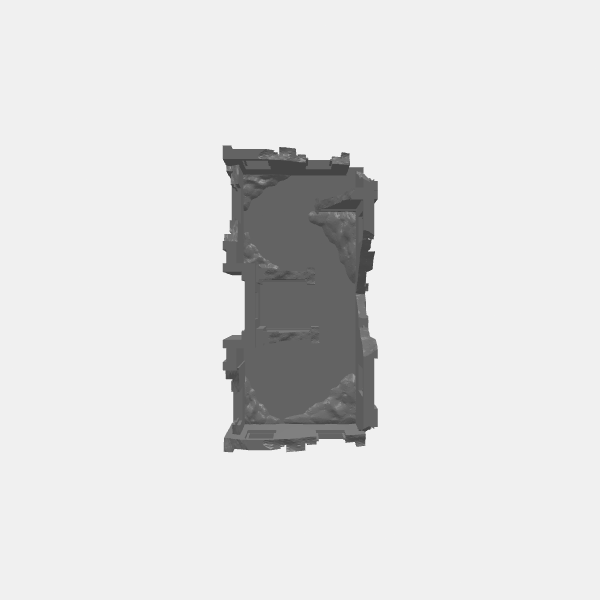 Terrain for Tonks - Bombed Concrete Building 2 - 2x4in v1.0.stl