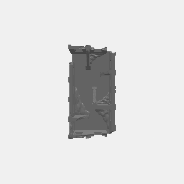Terrain for Tonks - Bombed Concrete Building 1 - 2x4in v1.0.stl