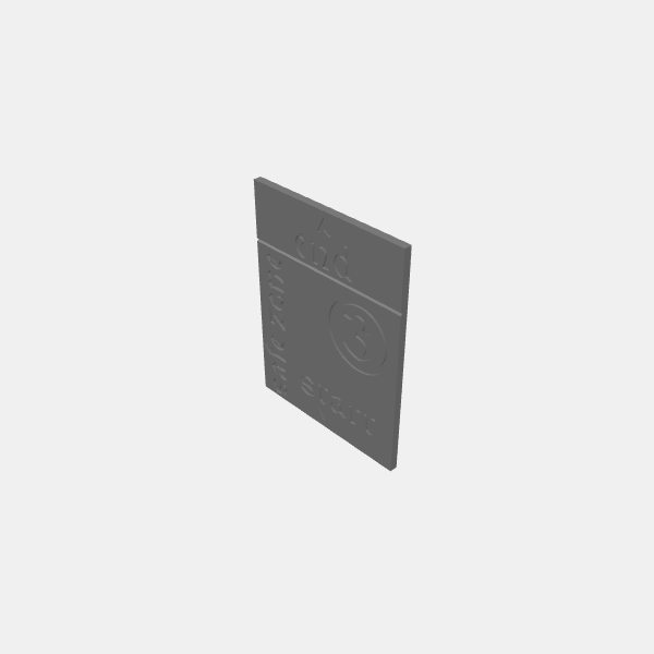 SB3D - Hairfoot Jousting Templates - 3 Short Straight SS Right - Larger Text v1.2.stl