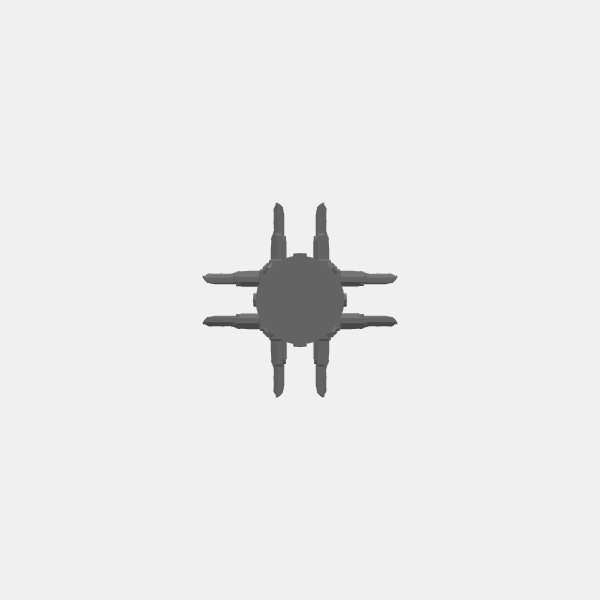 Tilestone Heavy Guard - Walls - Column Junction - Cross v1.0.stl
