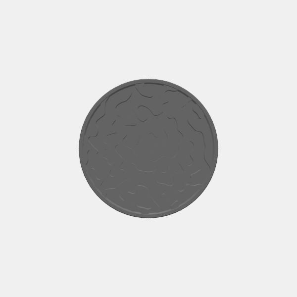 Mini Bases - Turing Pattern - Round - Angled Edge - 25mm v1.0.stl