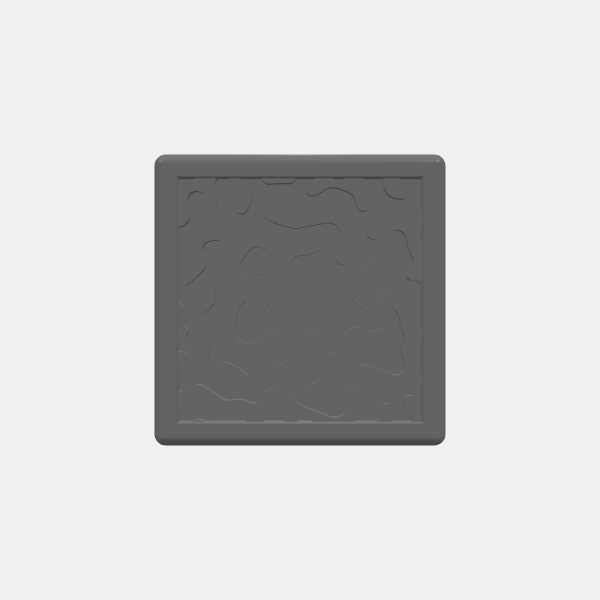 Mini Bases - Turing Pattern - Square - Rounded Edge - 20mm v1.0.stl