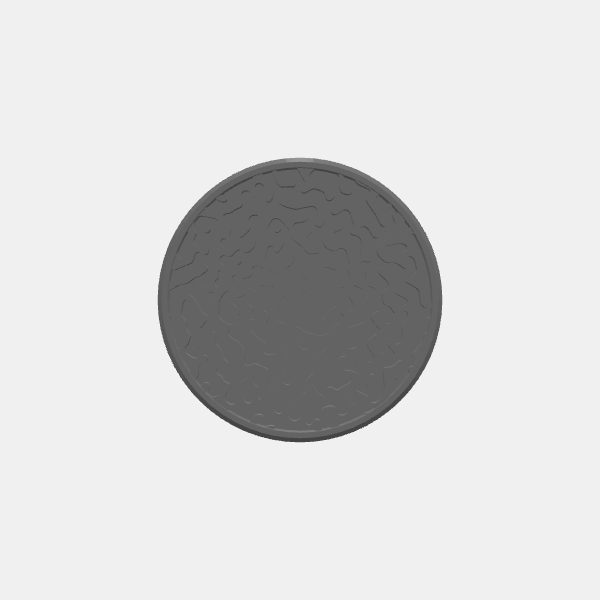 Mini Bases - Turing Pattern - Round - Angled Edge - 40mm v1.0.stl