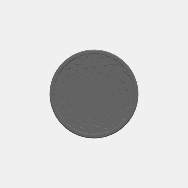 Mini Bases - Turing Pattern - Round - Angled Edge - 32mm v1.0.stl