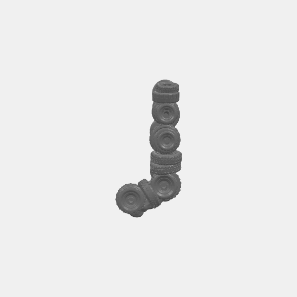 Gaslands Tire Walls - L shape 2 - Right v2.0.stl