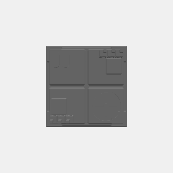 Battletech Building Terrain - Small Building 1 - Roof 1 v1.0.stl