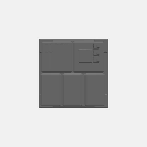 Battletech Building Terrain - Small Building 1 - Roof 2 v1.0.stl