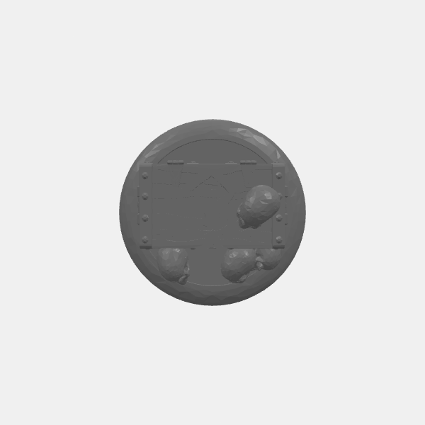 Tokens - Clue Marker - Fantasy Chest w Skulls - 6 v1.0.stl