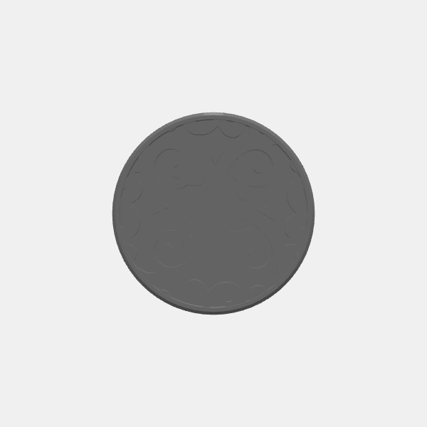 Mini Bases - Fancy Baroque Carnivale - Round - Angled Edge - 40mm v1.0.stl