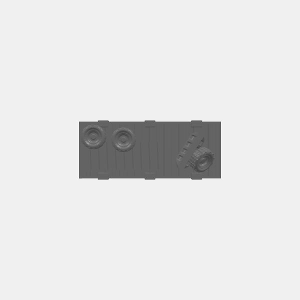 Gaslands - Junk Container Buildings Modular - Roof 3 with Tires v1.1.stl