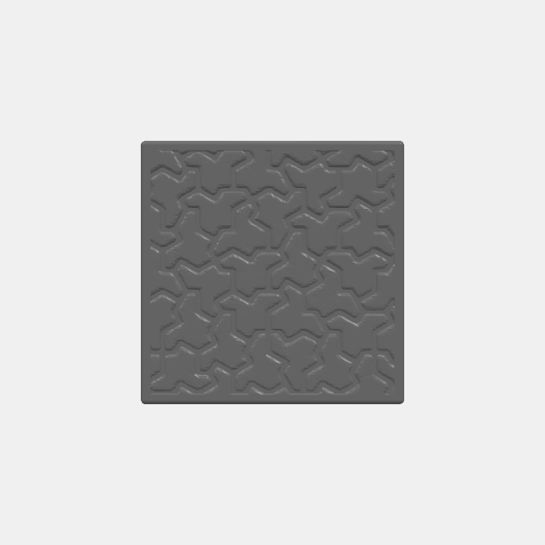 Mini Bases - Aperiodic Tiling - Square - Rounded Edge - 50mm v1.0.stl
