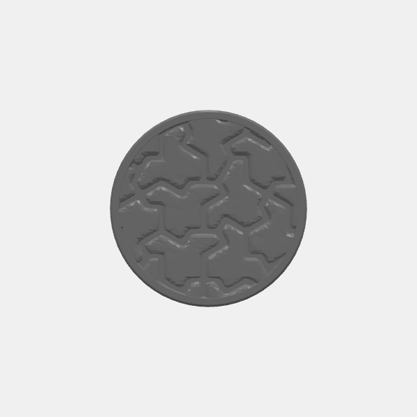 Mini Bases - Aperiodic Tiling - Round - Angled Edge - 32mm v1.0.stl