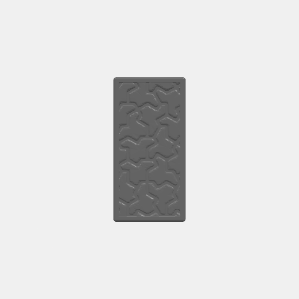 Mini Bases - Aperiodic Tiling - Rectangle - Rounded Edge - 25x50mm v1.0.stl