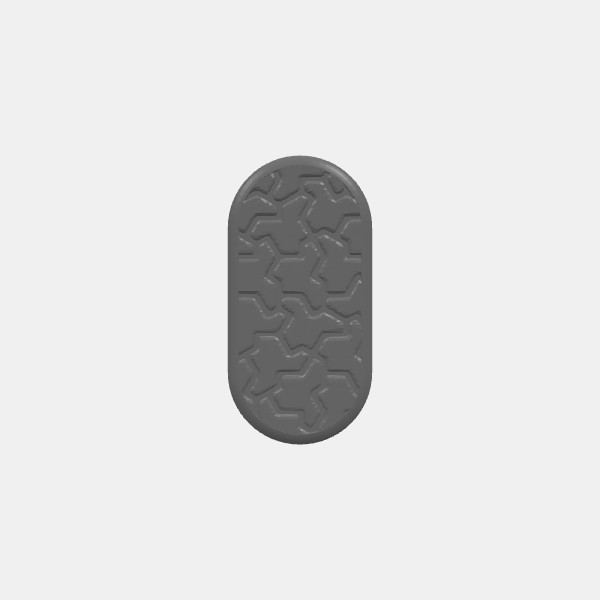 Mini Bases - Aperiodic Tiling - Capsule - Rounded Edge - 50x25 mm v1.0.stl