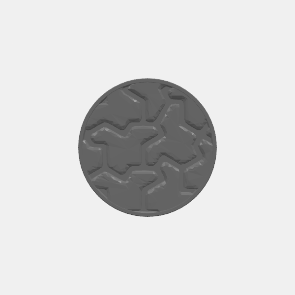 Mini Bases - Aperiodic Tiling - Round - Angled Edge - 25mm v1.0.stl
