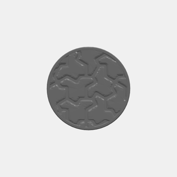 Mini Bases - Aperiodic Tiling - Round - Angled Edge - 30mm v1.0.stl