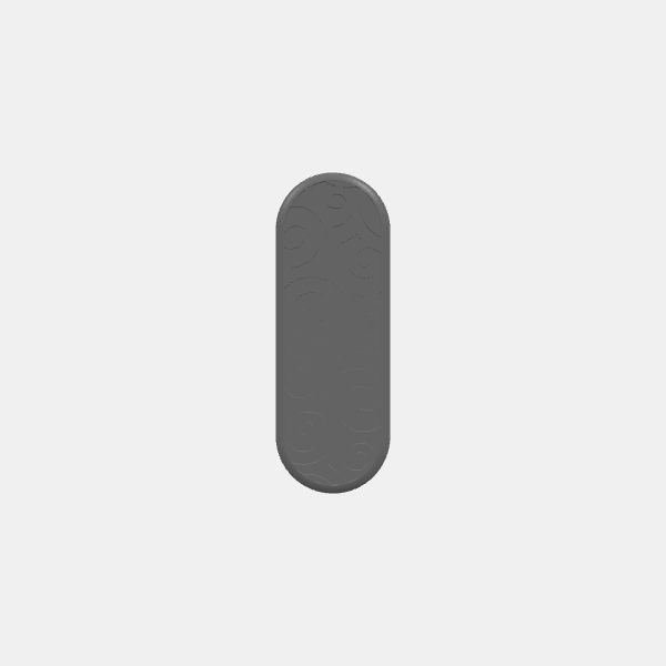 Mini Bases - Whirlpool Patterns - 25x70mm Capsule - Rounded edge v1.0.stl