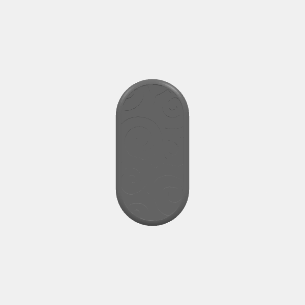 Mini Bases - Whirlpool Patterns - 25x50mm Capsule - Rounded edge v1.0.stl