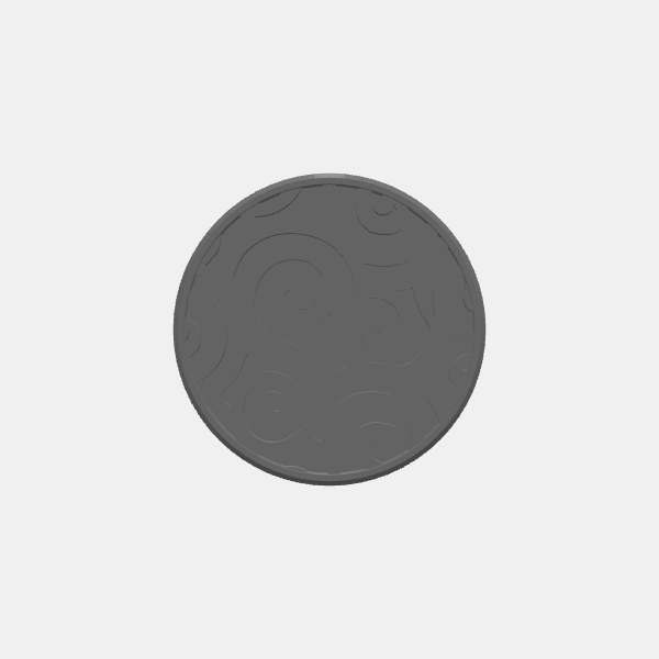Mini Bases - Whirlpool Patterns - 40mm Round - Angled edge v1.0.stl