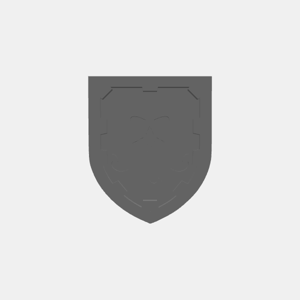 Game Tokens - Player Class - Shield Shape - Skull 2 v1.0.stl
