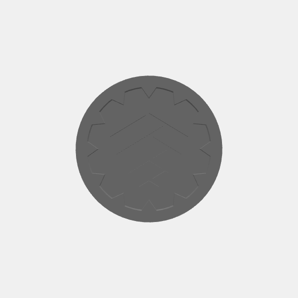 Game Tokens - Player Class - Round 2 - Banded Shield v1.0.stl
