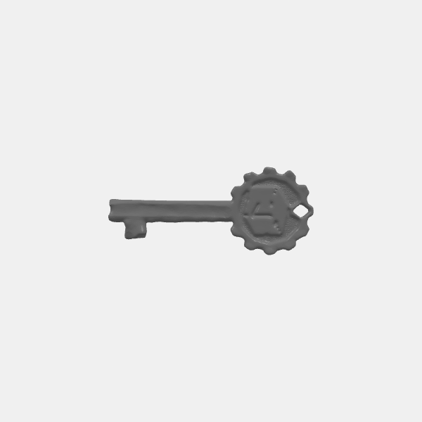 RPG - Puzzle Props - Elemental Keys - Earth - Key Scultped and Weathered v1.0.stl