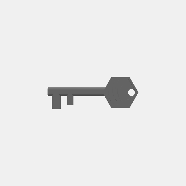RPG - Puzzle Props - Elemental Keys - Air - Key Clean v1.0.stl
