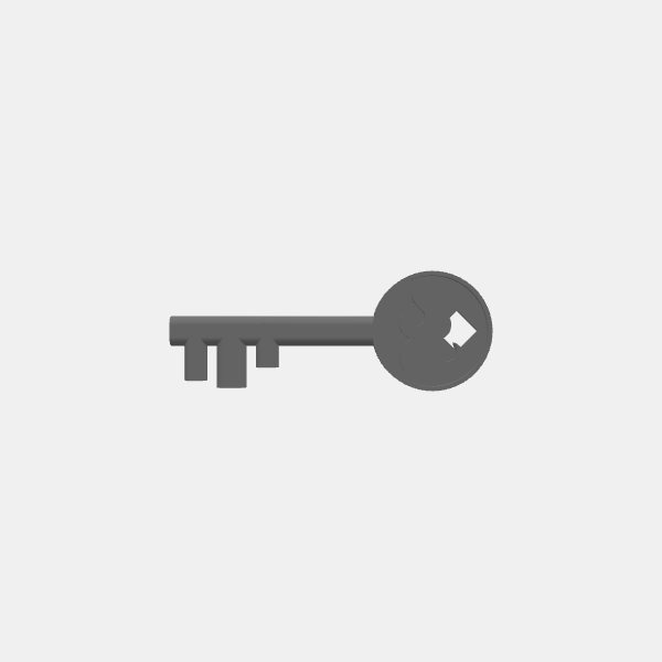 RPG - Puzzle Props - Elemental Keys - Fire - Key Clean v1.0.stl