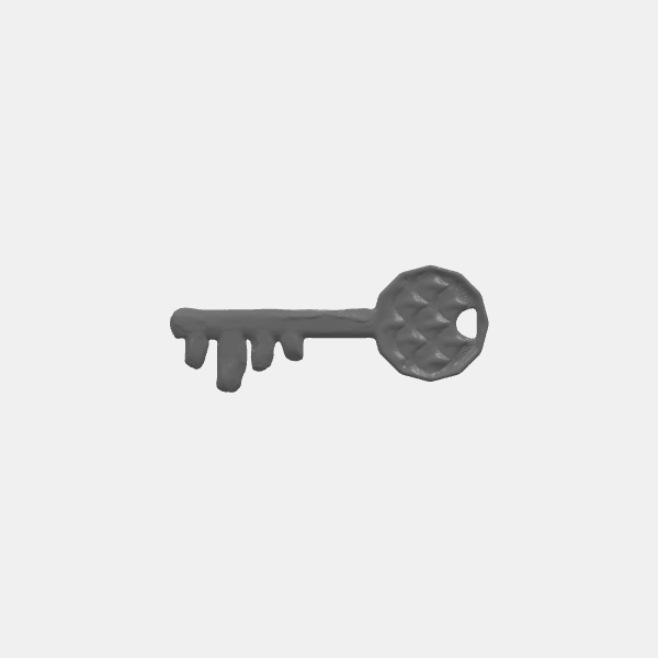 RPG - Puzzle Props - Elemental Keys - Water - Key Scultped and Weathered v1.0.stl