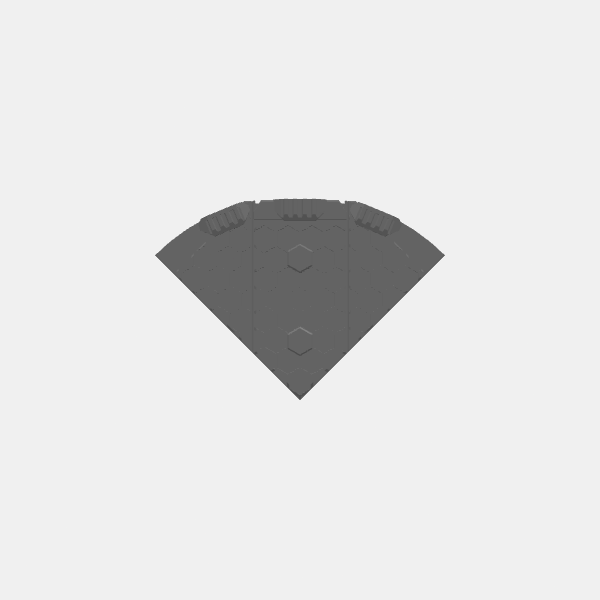 Landing Platform - Platform Quarter section - Hex Pattern v1.0.stl