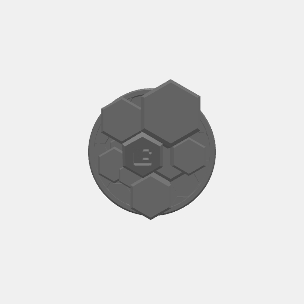 Objective Markers - Sci Fi - Crystal Formations - 30mm - Numbered 6 v1.0.stl