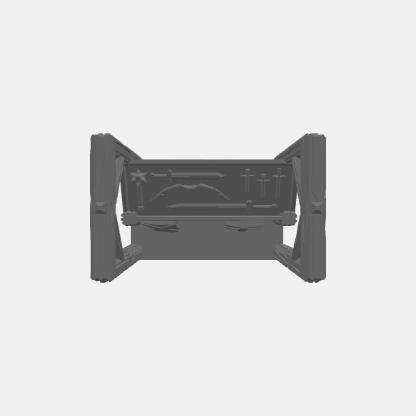 Fantasy - Market Vendors - Weapons 1 with Awning v1.0.stl