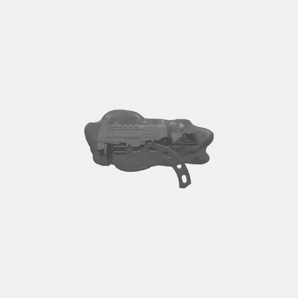 Sci Fi - Crashed Spaceship Hull Ruins 1 v1.0.stl