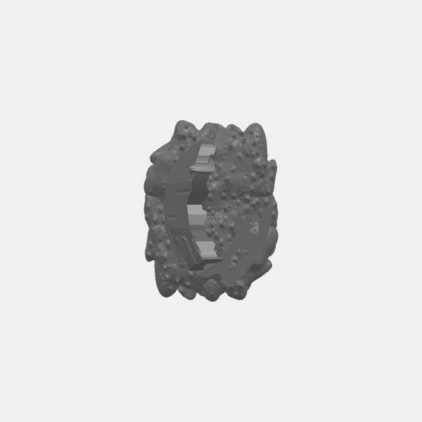 Sci Fi - Crashed Spaceship Hull Ruins 5 sm v1.0.stl