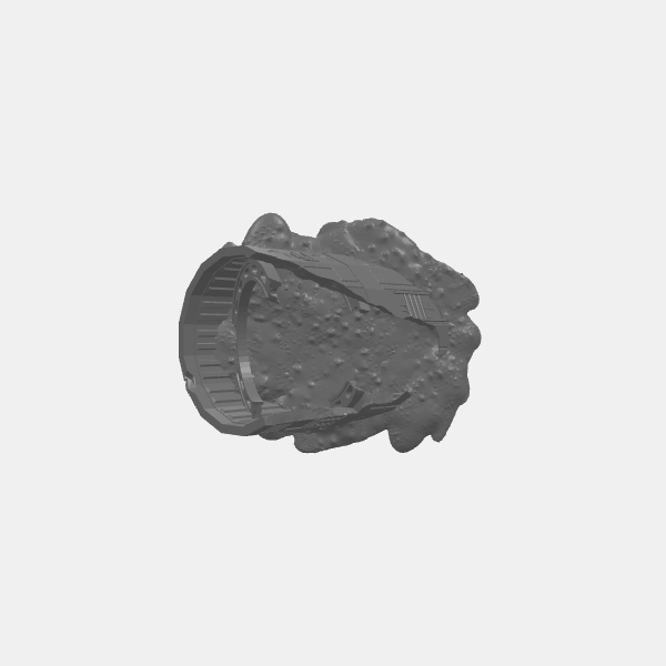 Sci Fi - Crashed Spaceship Hull Ruins 4 v1.0.stl
